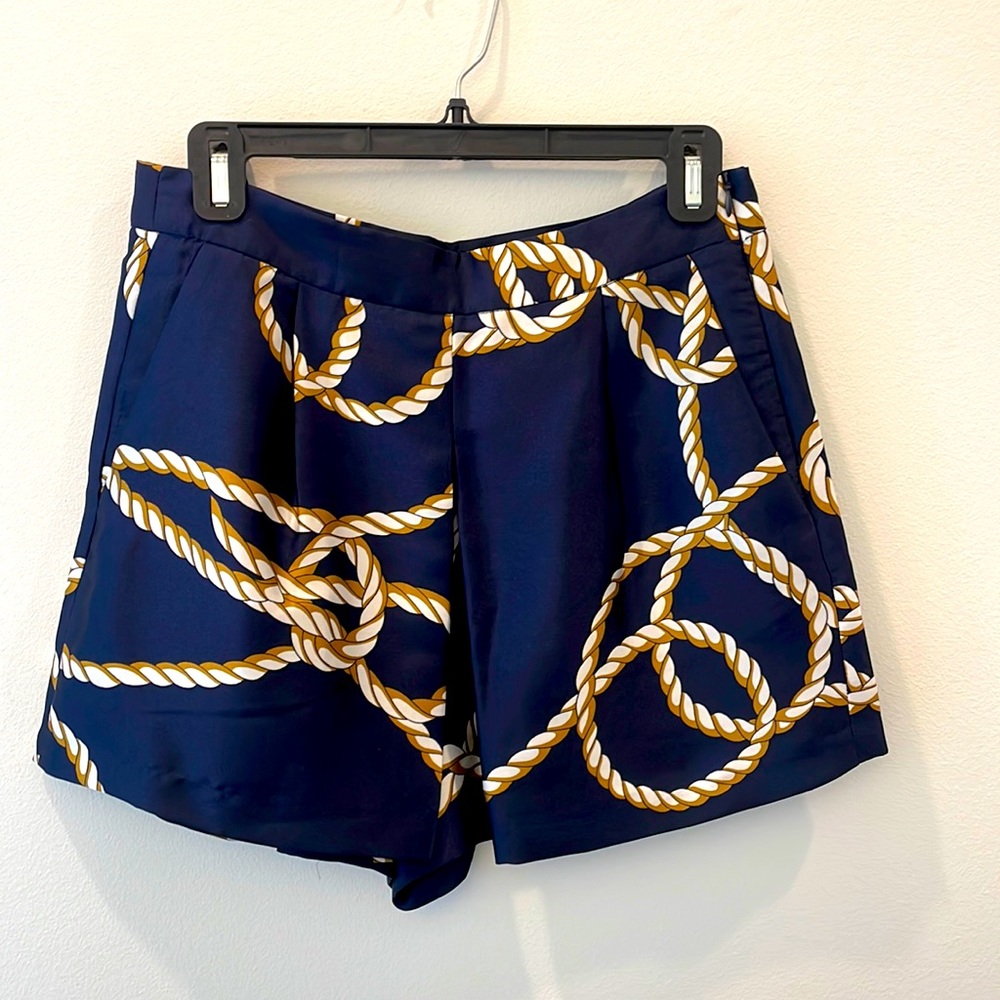 New! Silk  Zara ⚓️ Womens Navy Shorts - Size Med